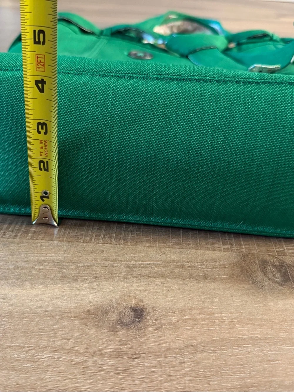 OGIO Green Canvas Tote Bag with Button Detail